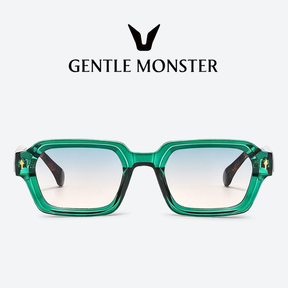 Gentle Monster Style Retro Square 26 Green Classic detail 4