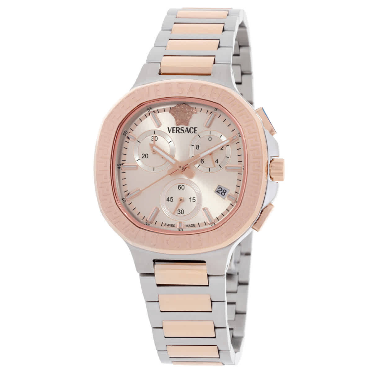 Versace Style Oversized Square 28 Rose Gold detail 2