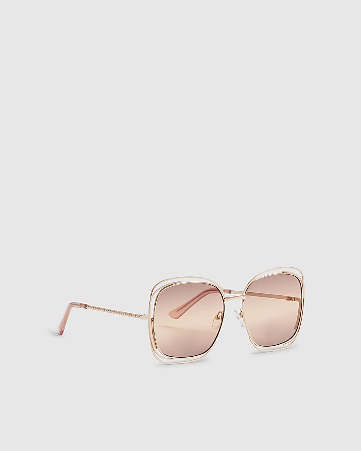 Prada Style Oversized Square 118 Rose Gold detail 2