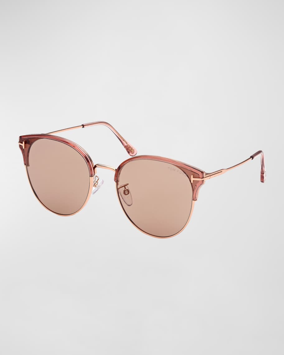 Tom Ford Style Round Metal 31 Rose Gold detail 3