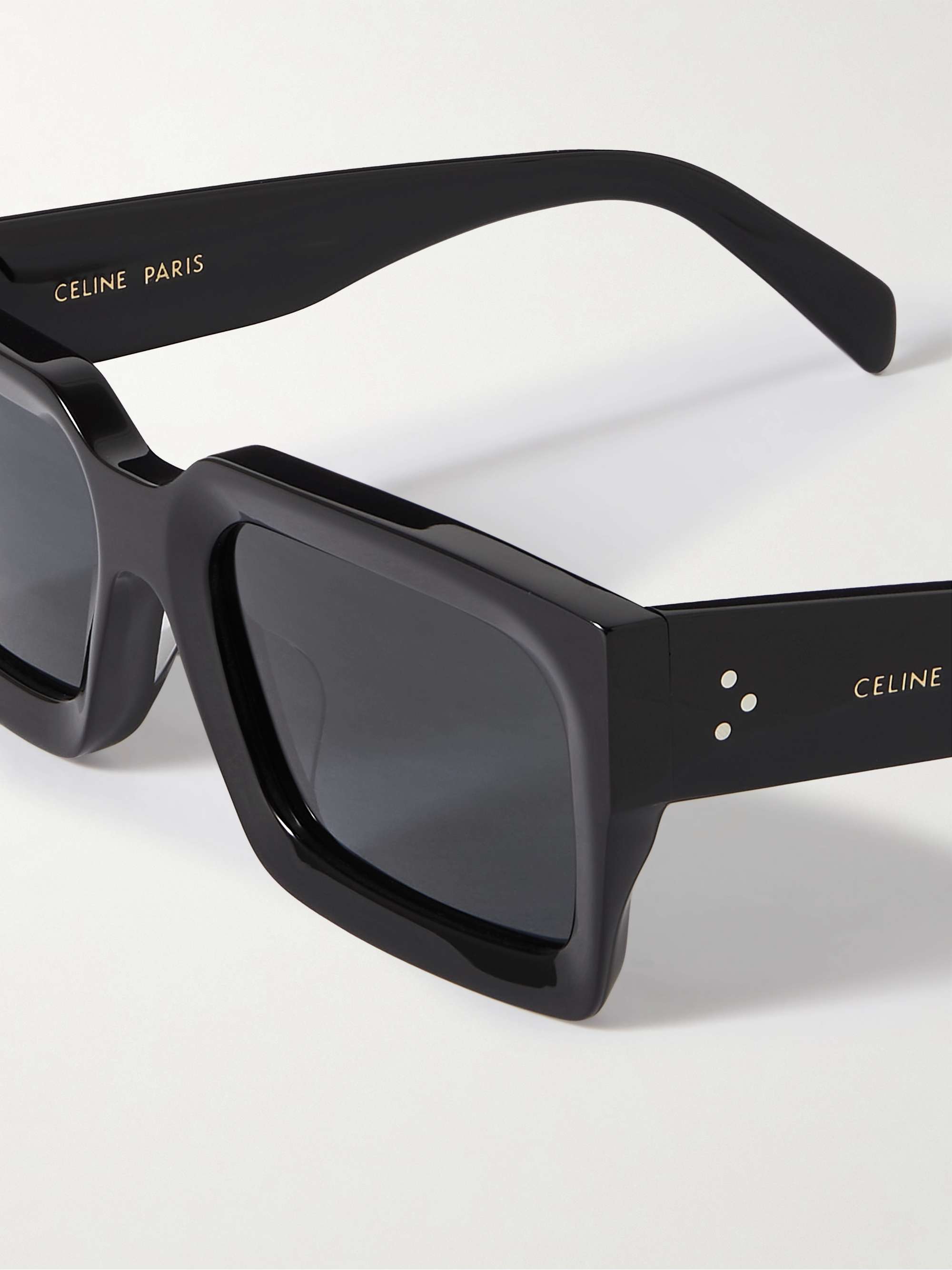 Celine Style Retro Square 137 Matte Black detail 2