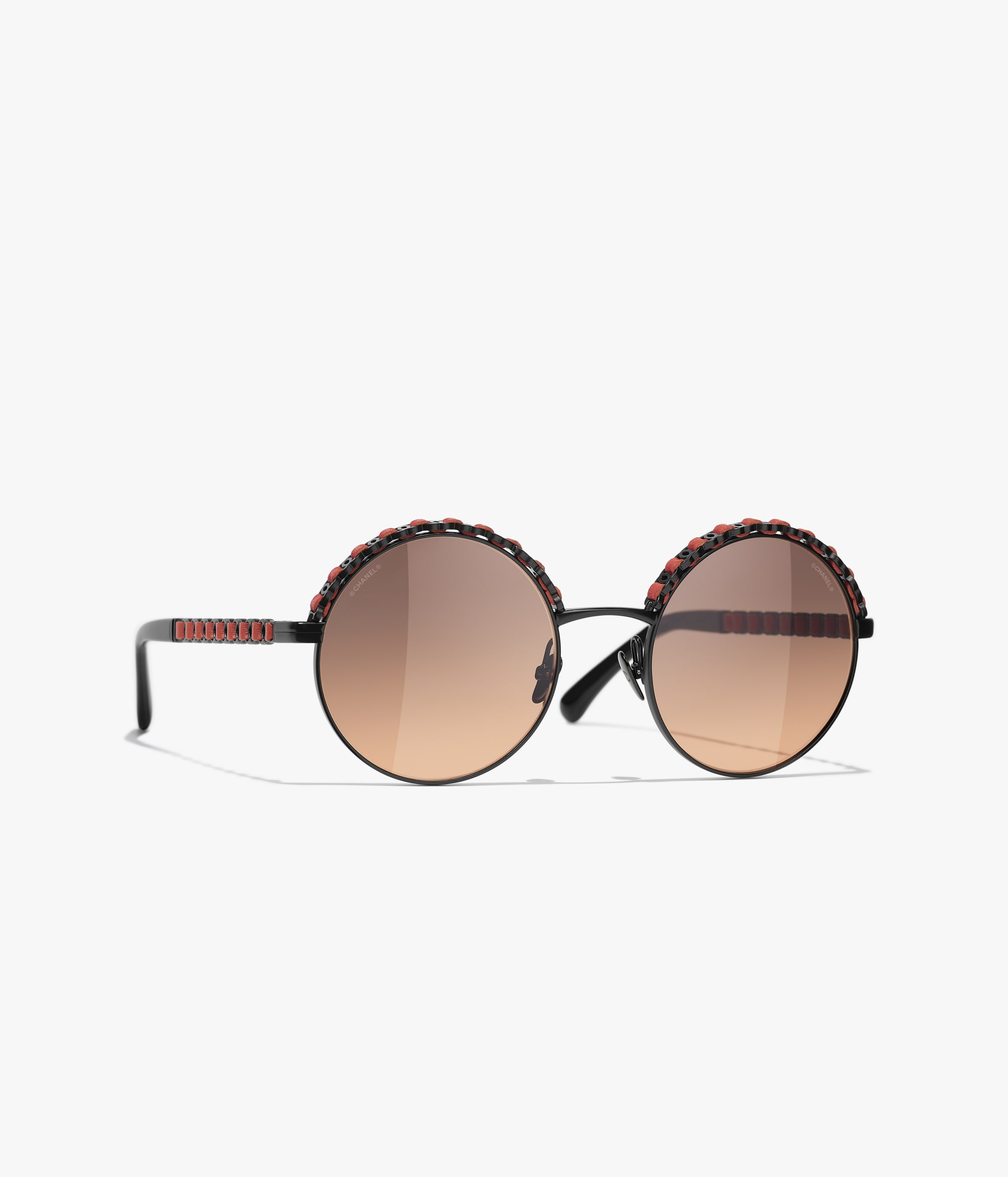 Chanel Style Round Metal 37 Blue Mirror detail 3