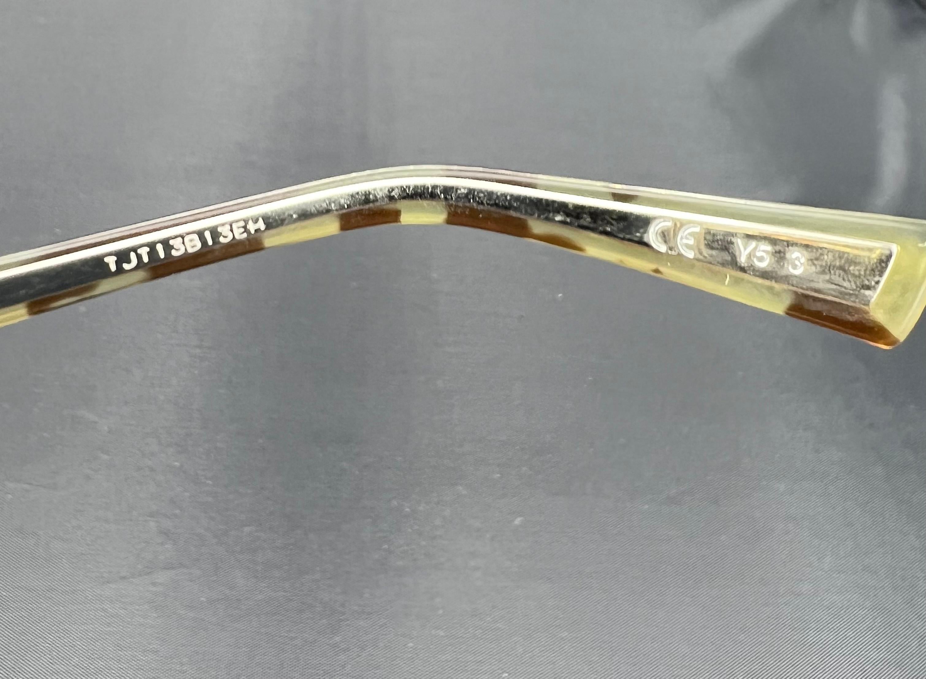 Dior Style Round Metal 38 Tortoise detail 4