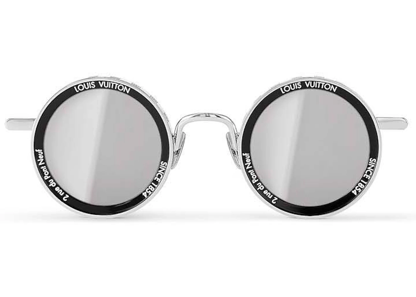 LV Style Round Metal 39 Silver Mirror detail 2