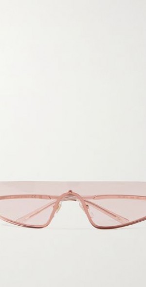 Gucci Style Rimless Rectangle 41 Rose Gold detail 2