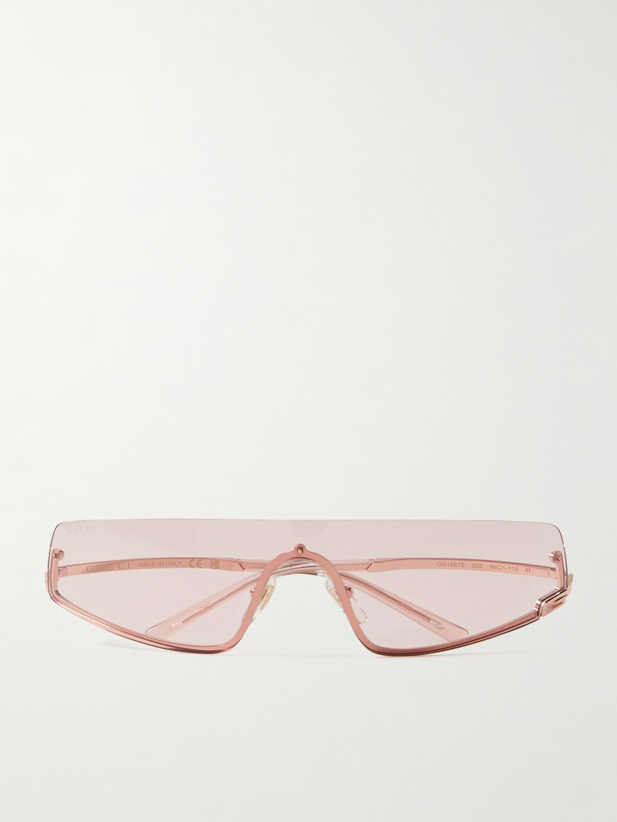Gucci Style Rimless Rectangle 41 Rose Gold detail 3