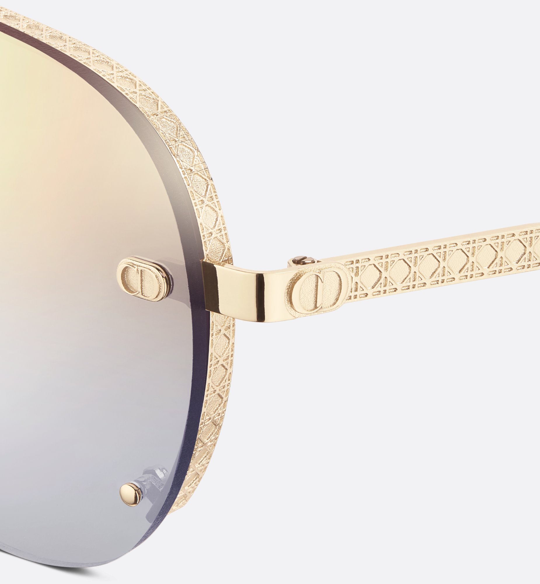 Dior Style Pilot Frame 43 Rose Gold detail 4