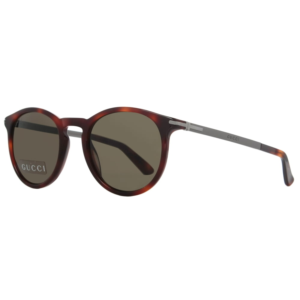 Gucci Style GG Oversized Round Havana detail 4