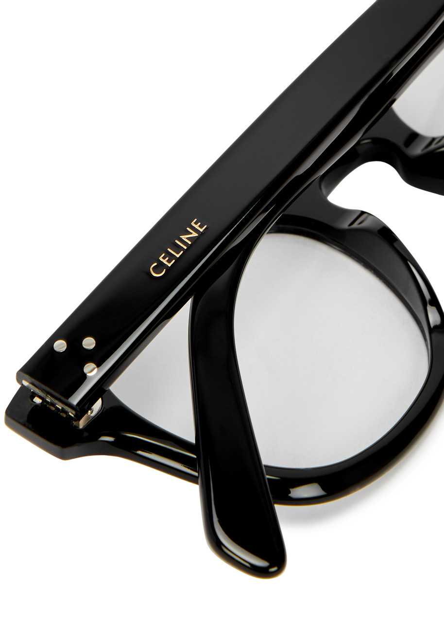 Celine Style Round Metal 52 Black / Gold detail 2