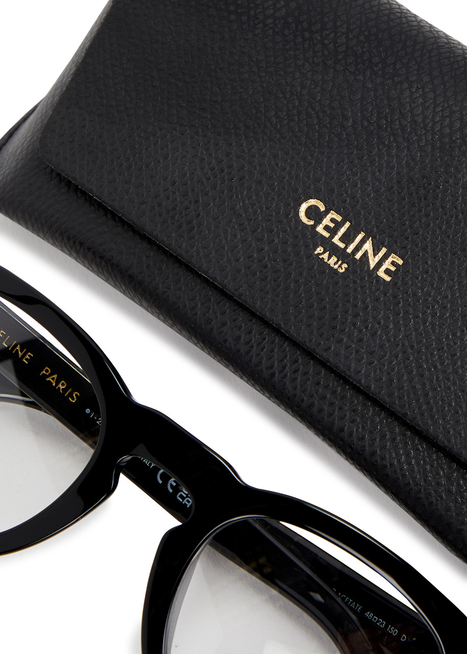 Celine Style Round Metal 52 Black / Gold detail 4