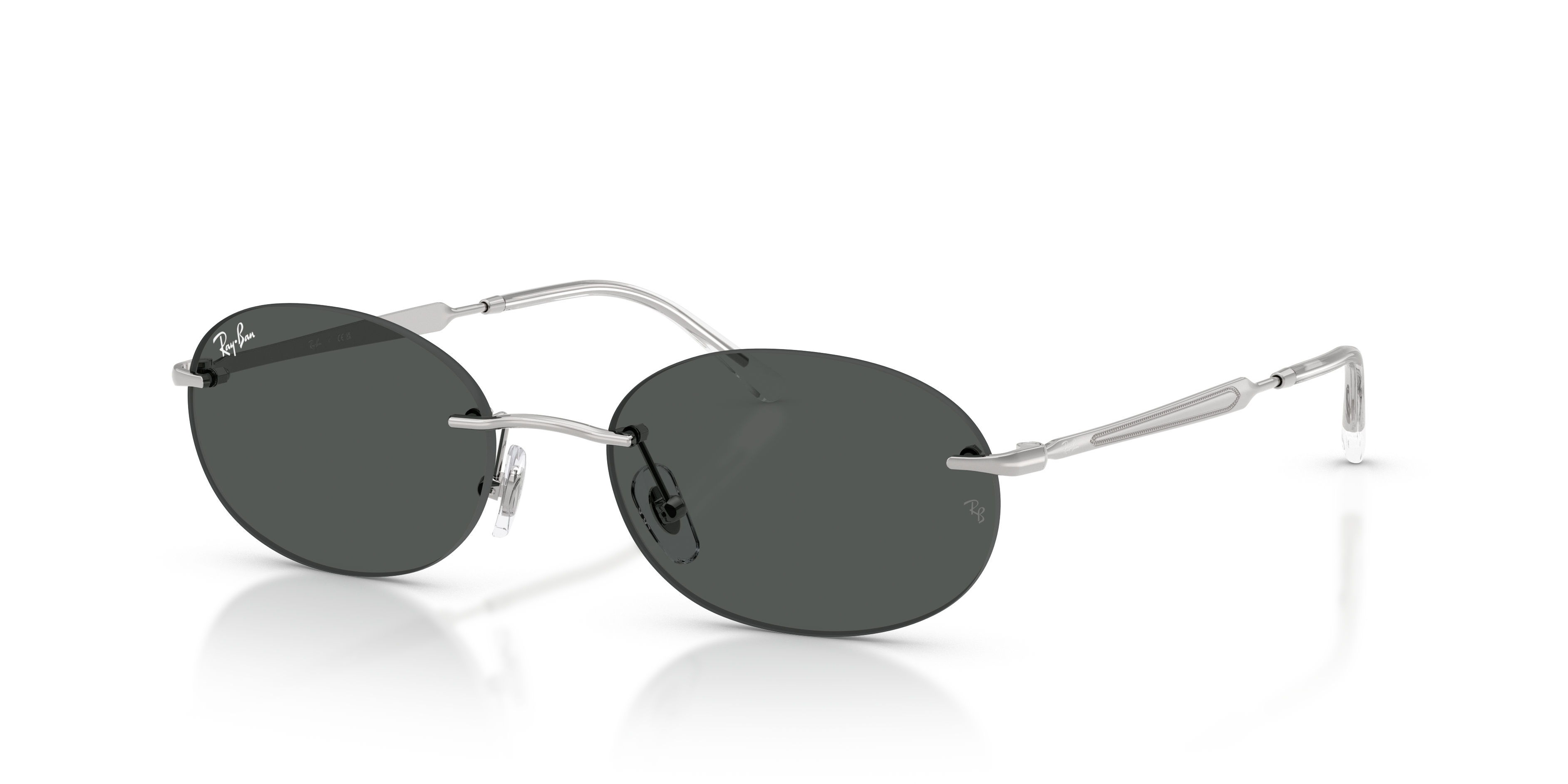 Ray-Ban Style Clubmaster Round 54 Silver Mirror detail 3
