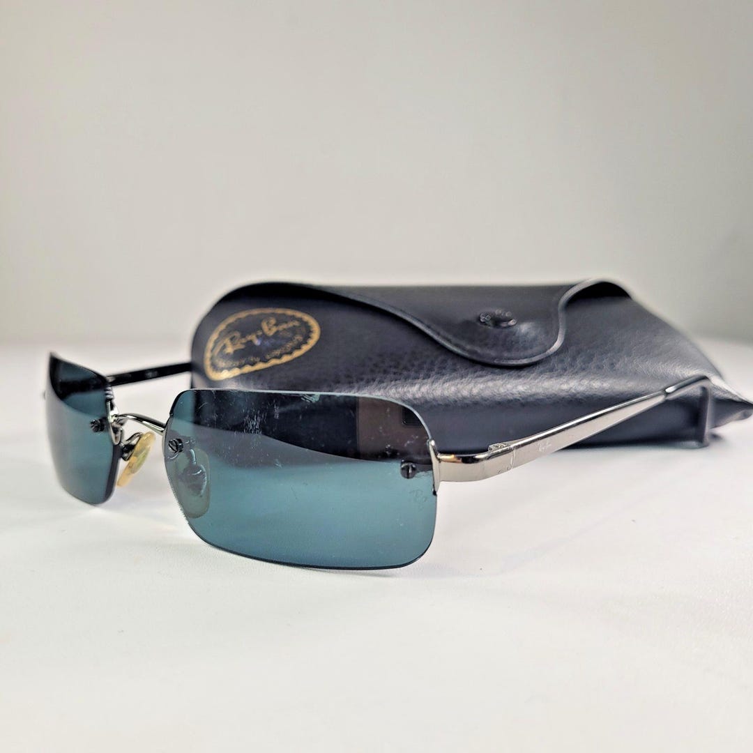 Ray-Ban Style Rimless Rectangle 64 Rose Gold detail 3