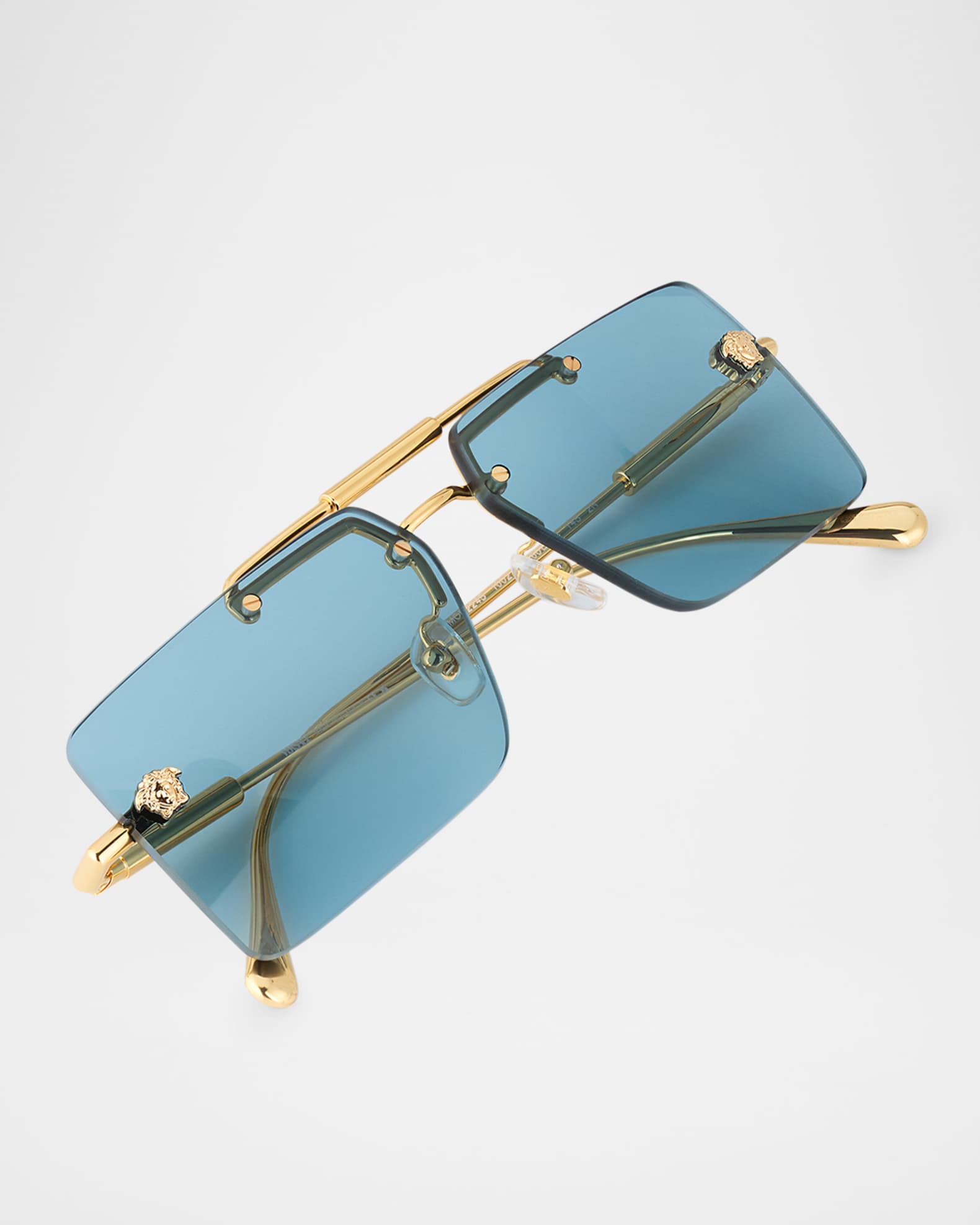 Versace Style Rimless Rectangle 68 Green Classic detail 3