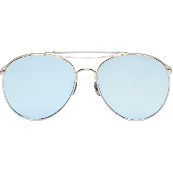 Gentle Monster Style Aviator Metal 69 Blue Mirror detail 4