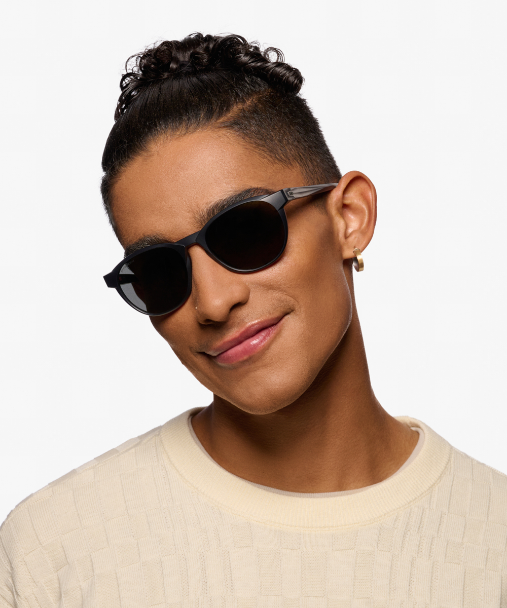 Oakley Style Clubmaster Round 72 Matte Black detail 3