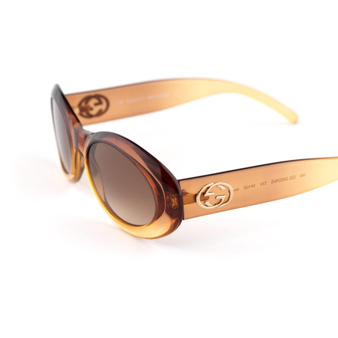 Gucci Style Panto Frame 74 Amber Gradient detail 4