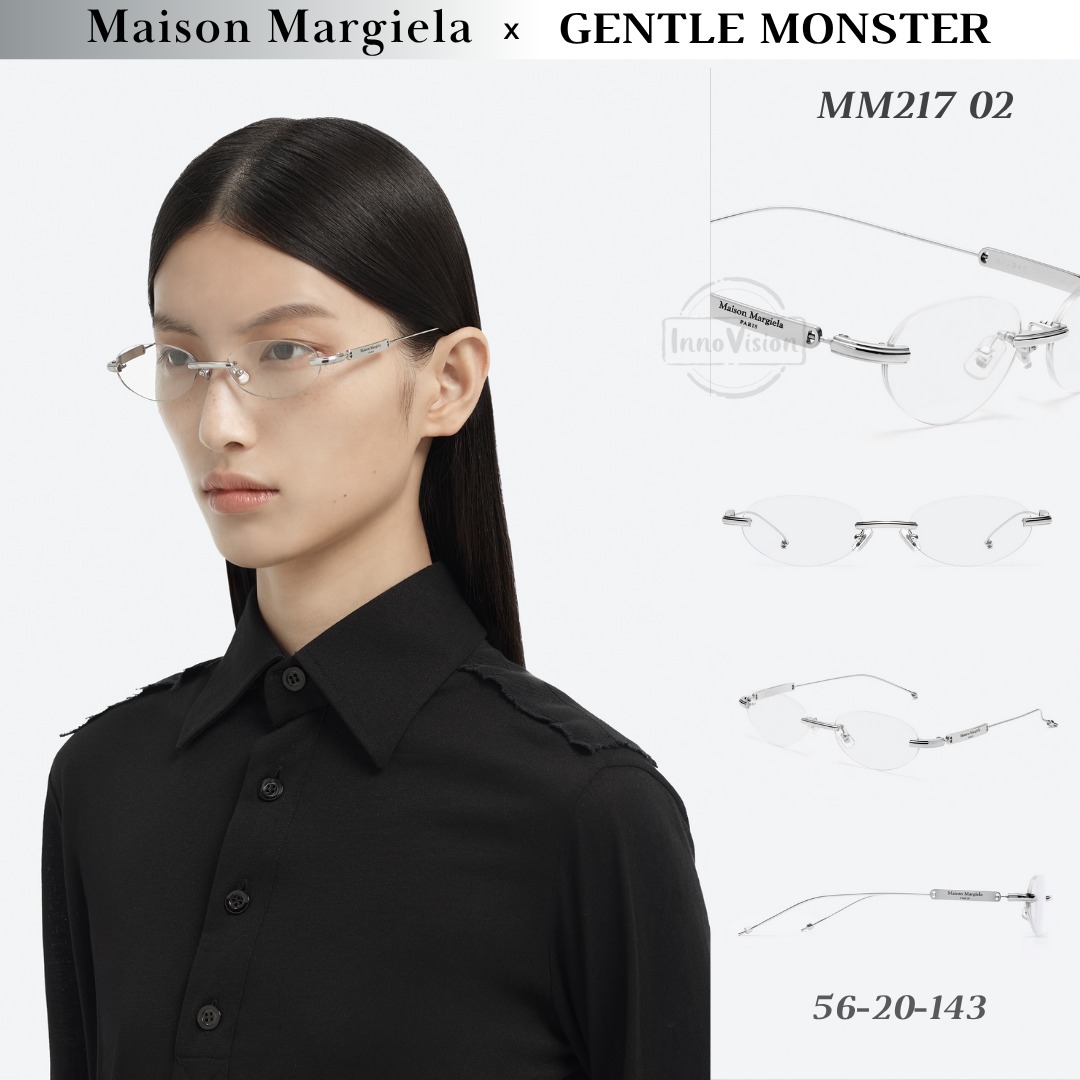Gentle Monster Style Rimless Rectangle 75 Matte Black detail 3