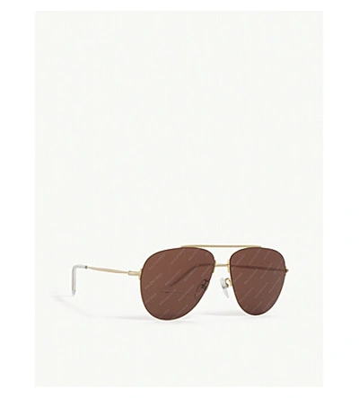 Balenciaga Style Pilot Frame 81 Rose Gold detail 4