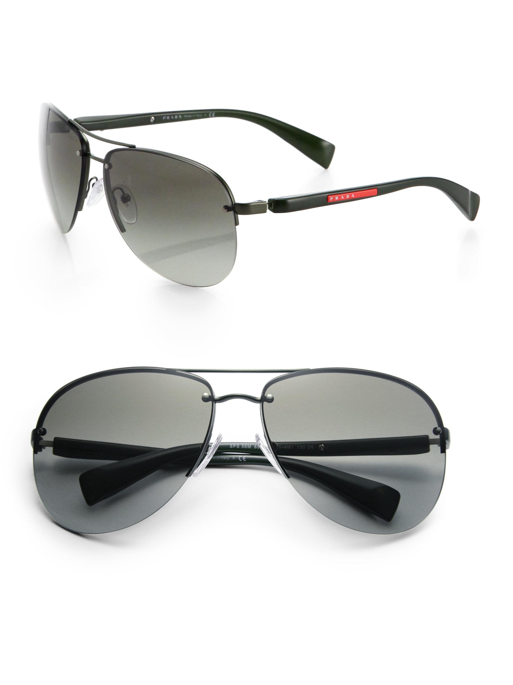 Prada Style Aviator Metal 84 Green Classic detail 2