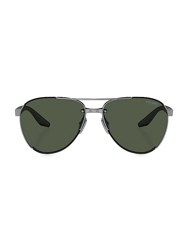 Prada Style Aviator Metal 84 Green Classic detail 4