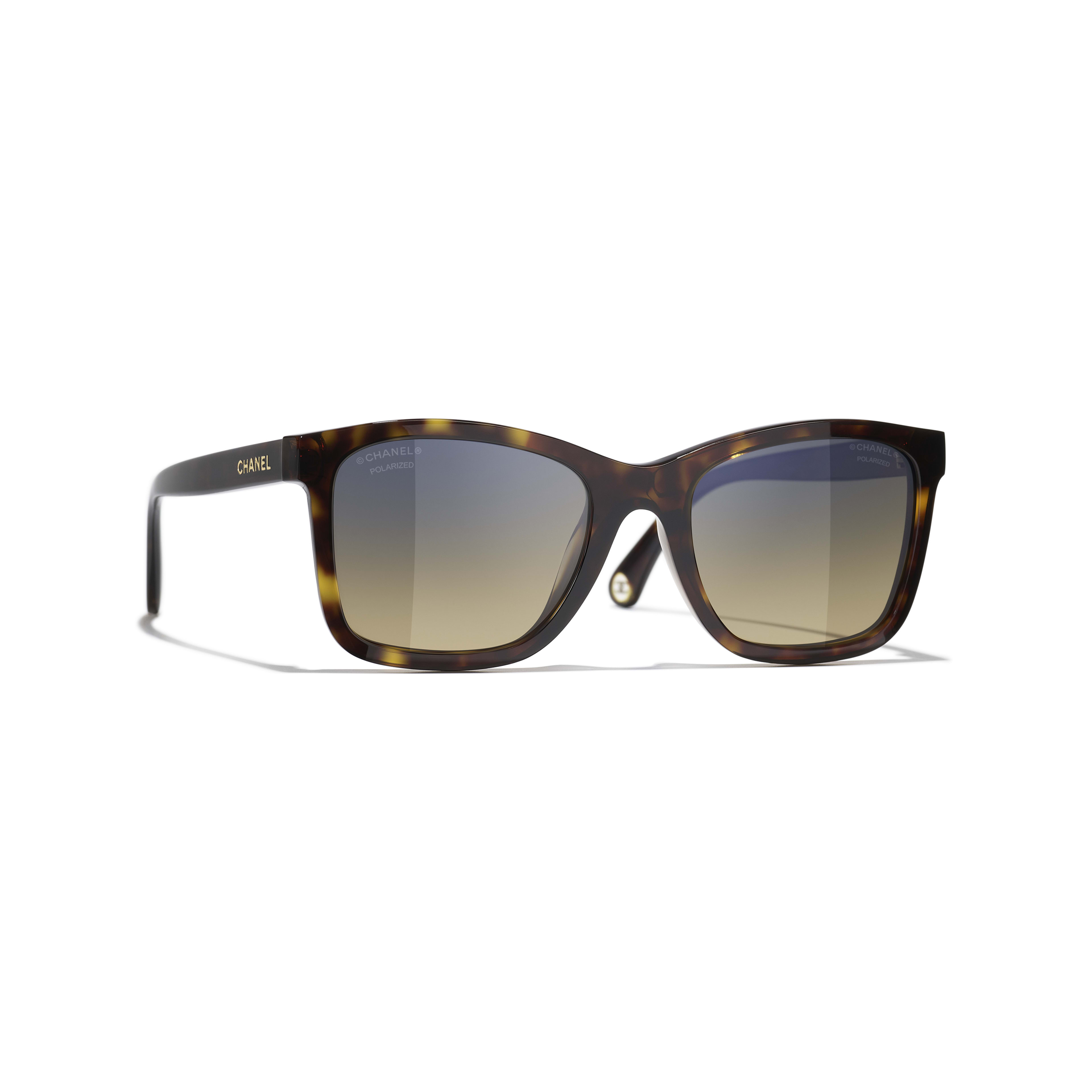 Chanel Style Rimless Rectangle 85 Havana detail 3