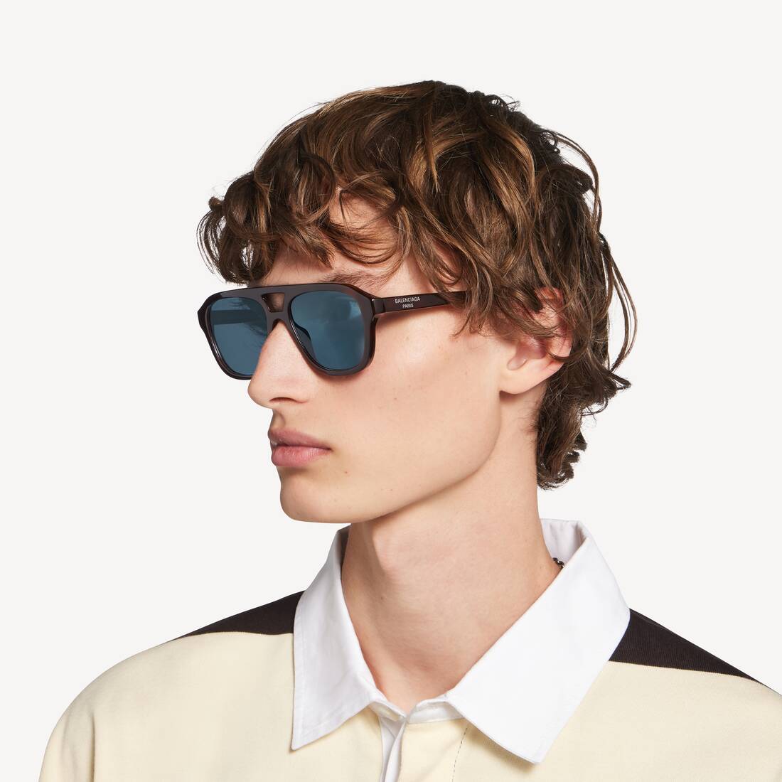 Balenciaga Style Pilot Frame 90 Havana detail 2