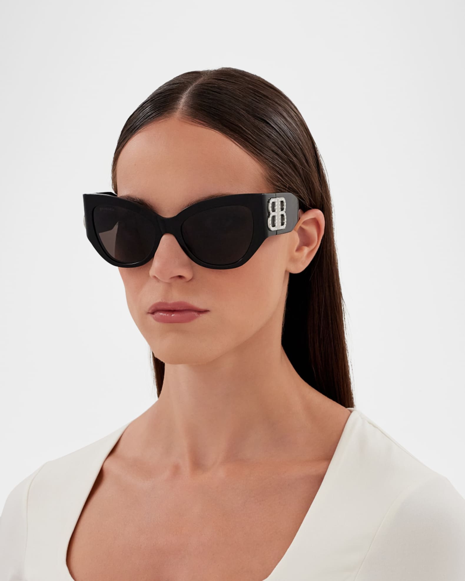 Balenciaga Style Butterfly Frame 100 Crystal detail 3