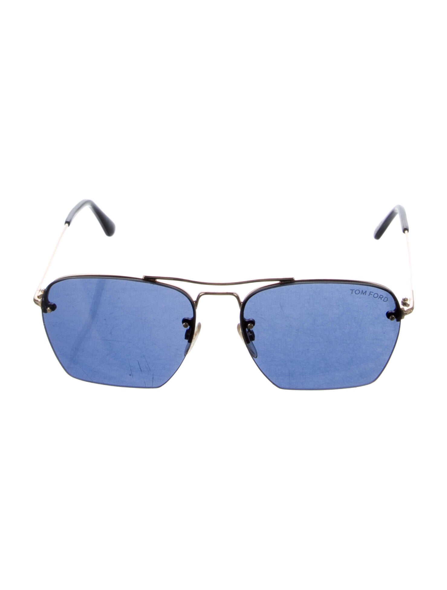 Tom Ford Style Aviator Metal 104 Blue Mirror detail 4