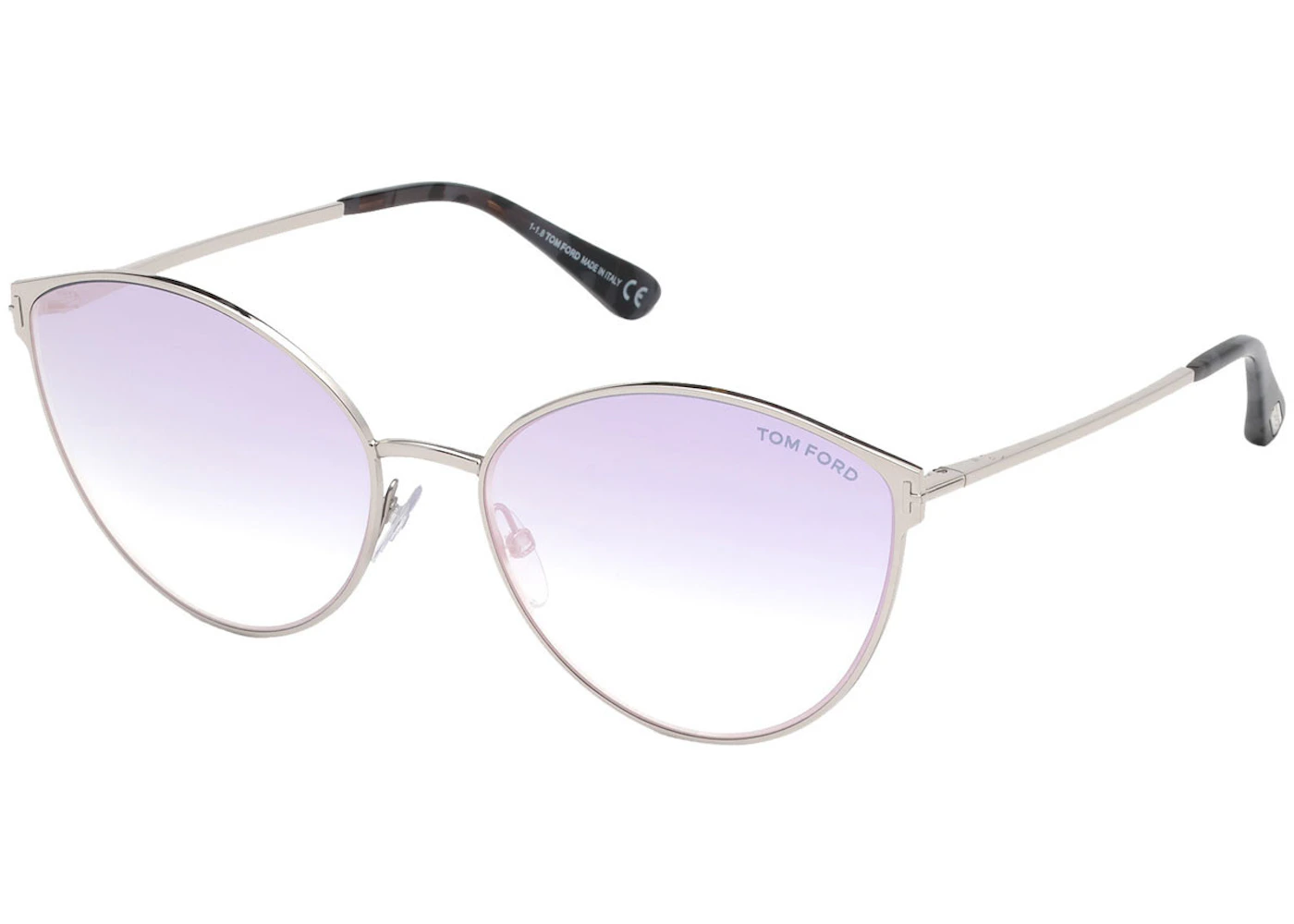 Tom Ford Style Round Metal 107 Silver Mirror detail 2
