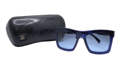 Chanel Style Oversized Square 113 Blue Mirror detail 3