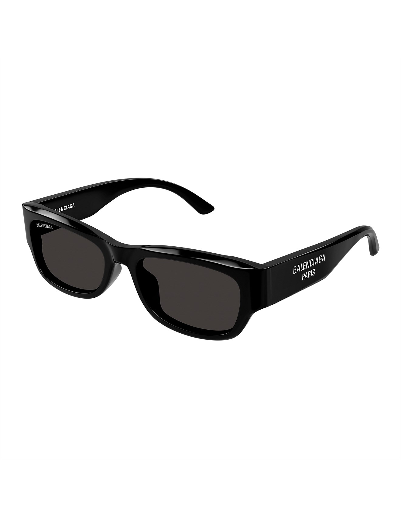 Balenciaga Style Rimless Rectangle 114 Matte Black detail 4