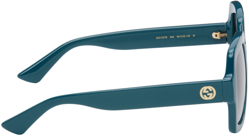 Gucci Style Oversized Square 116 Blue Mirror detail 2