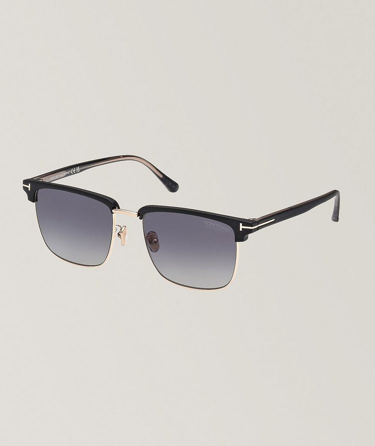 Tom Ford Style Clubmaster Round 123 Silver Mirror detail 2