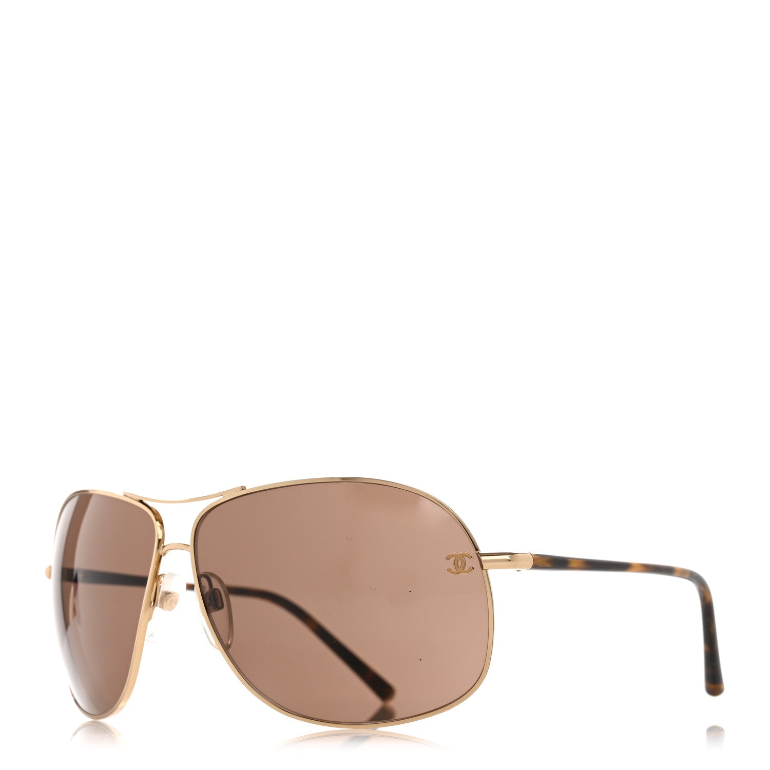 Chanel Style Aviator Metal 128 Havana detail 2