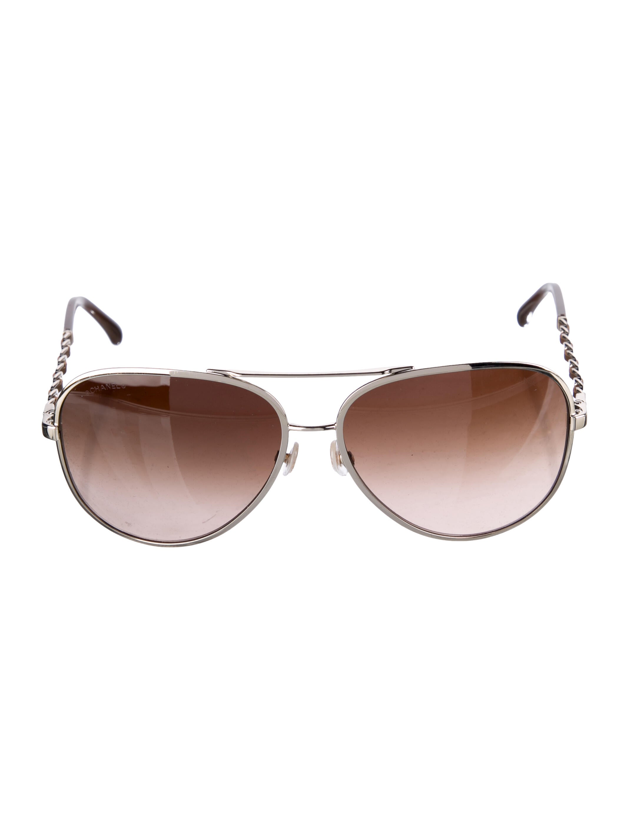 Chanel Style Aviator Metal 128 Havana detail 4