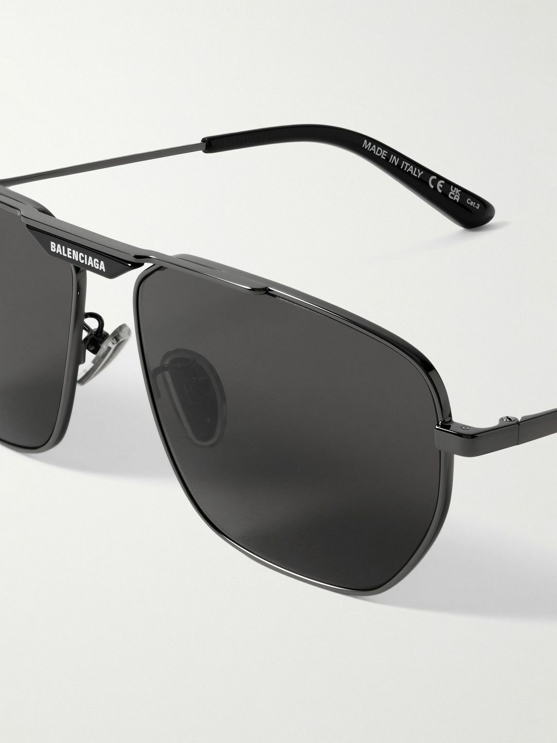 Balenciaga Style Aviator Metal 134 Blue Mirror detail 3
