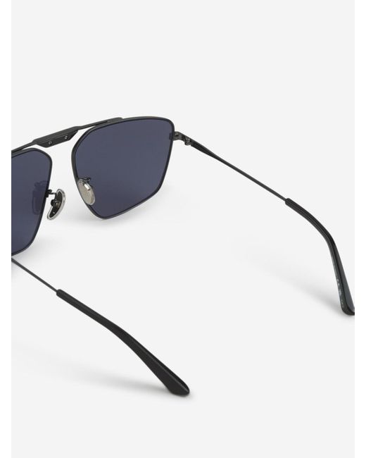 Balenciaga Style Aviator Metal 135 Blue Mirror detail 4