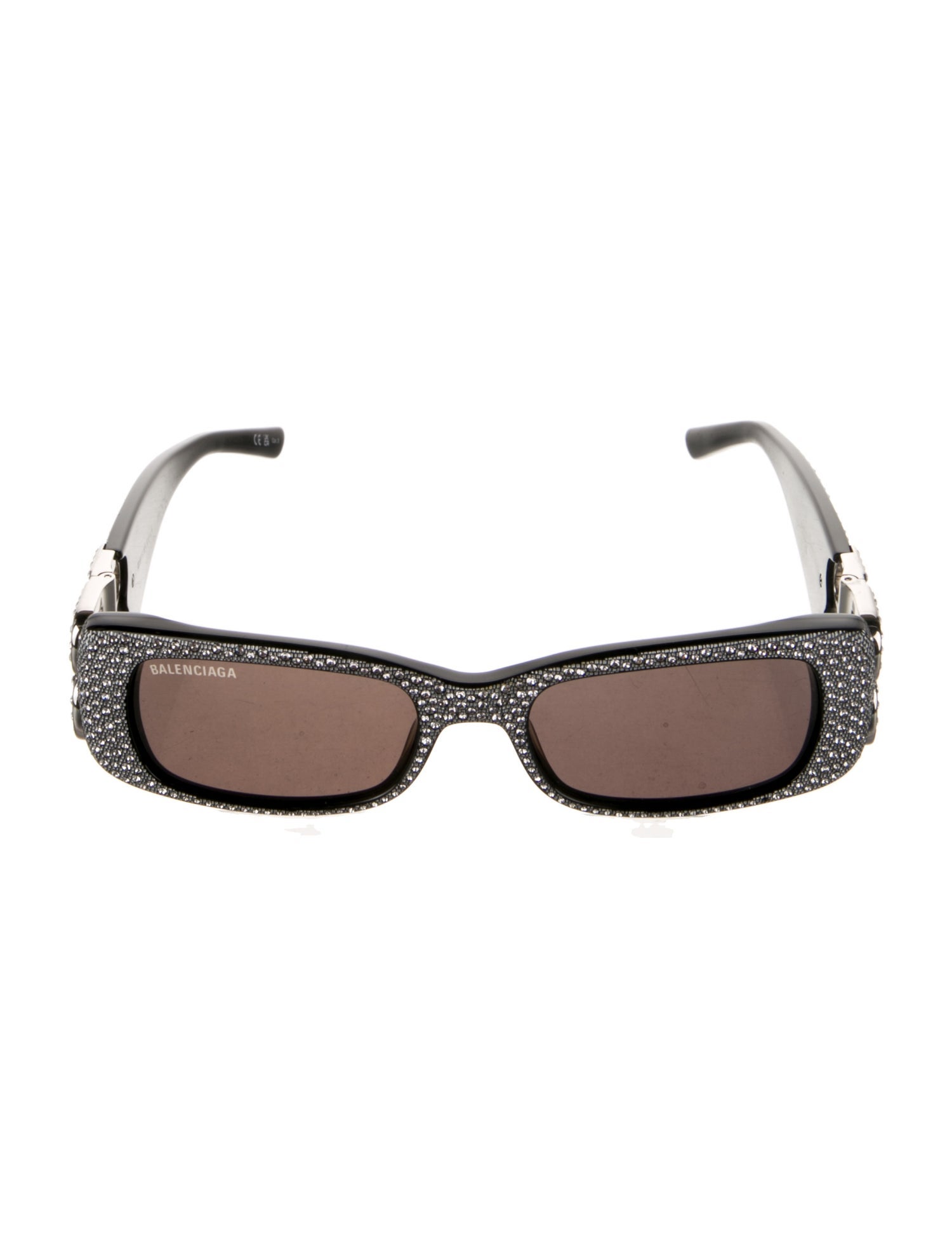 Balenciaga Style Wayfarer Classic 138 Crystal detail 2