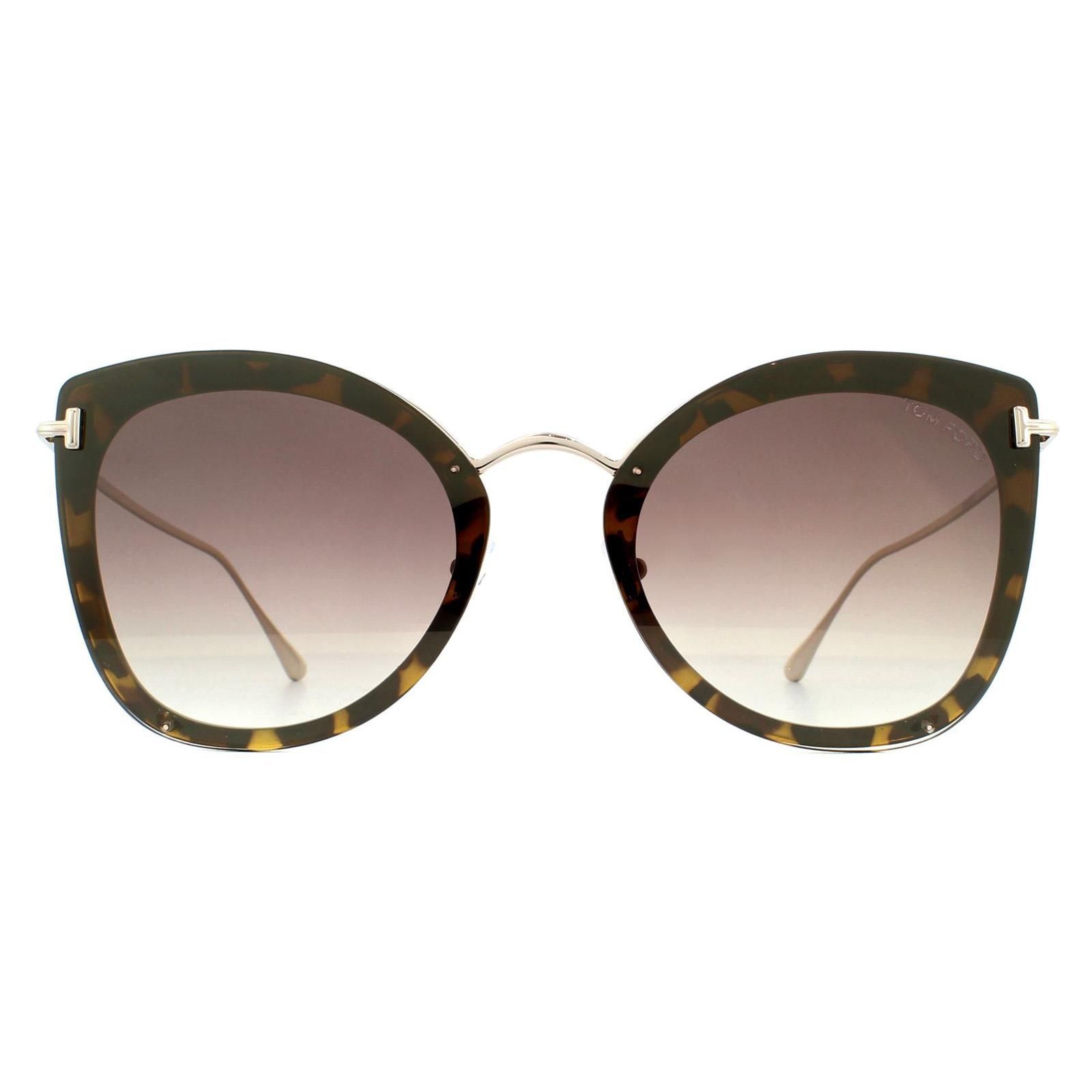 Tom Ford Style Ana Cat-Eye Havana / Gold detail 3