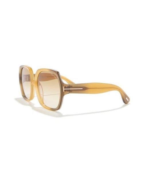 Tom Ford Style Retro Square 140 Amber Gradient detail 2