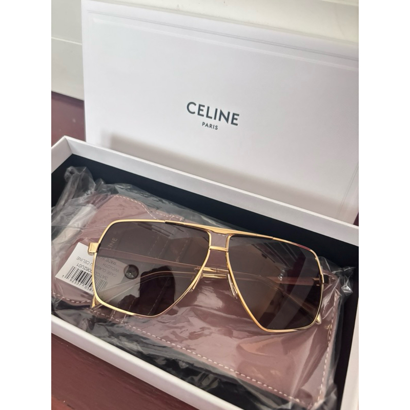Celine Style Aviator Metal 141 Rose Gold detail 2