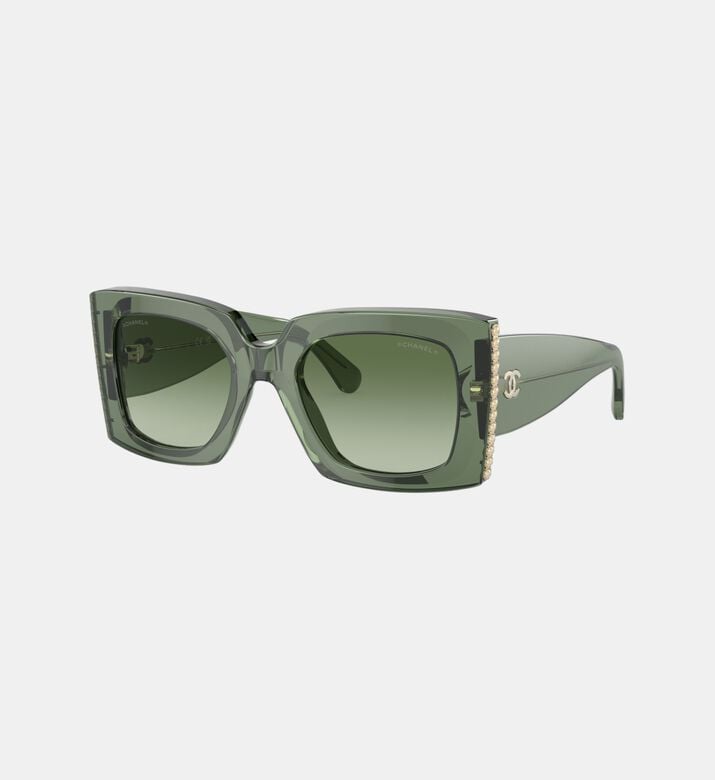 Chanel Style Oversized Square 142 Blue Mirror detail 3