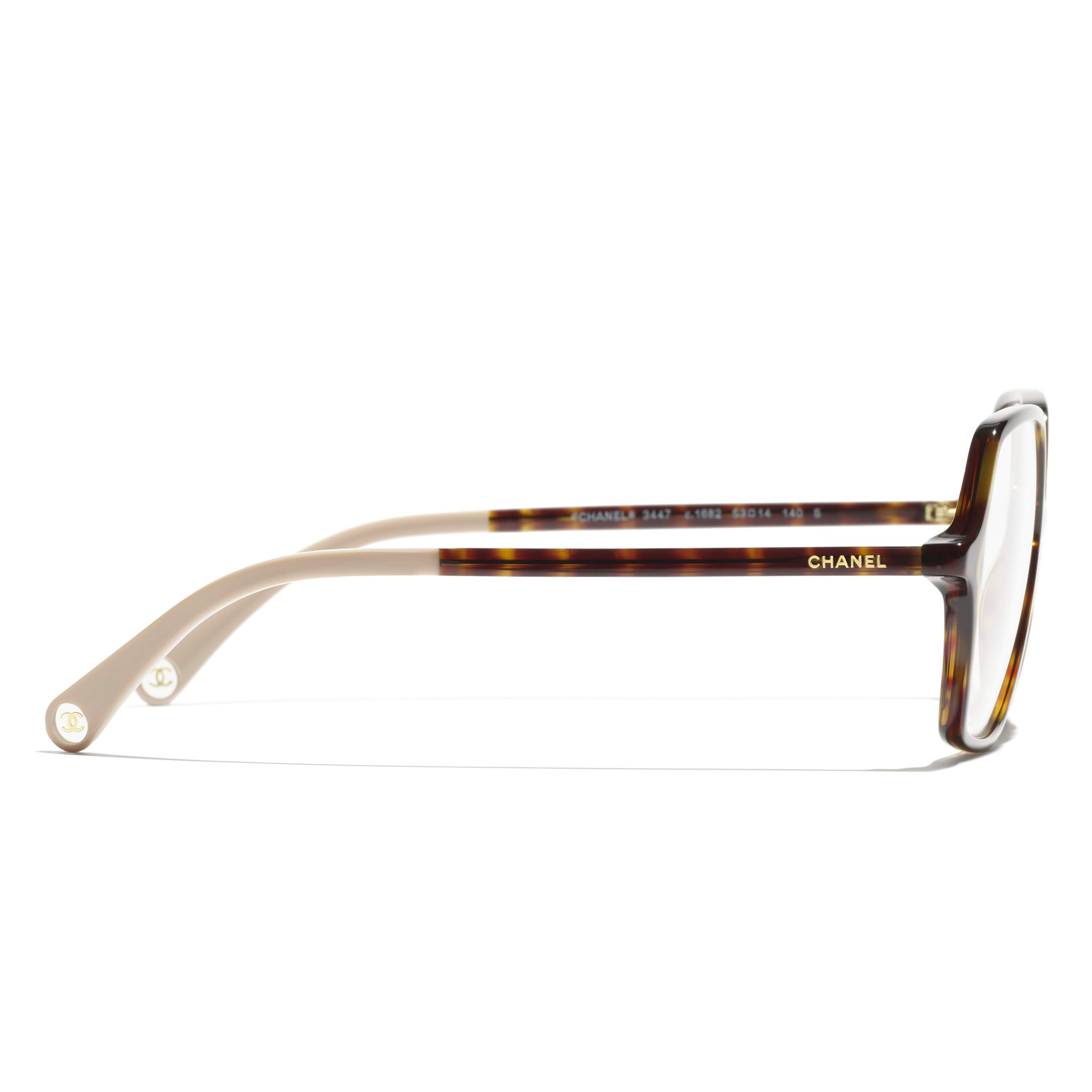 Chanel Style Retro Square 143 Havana detail 3