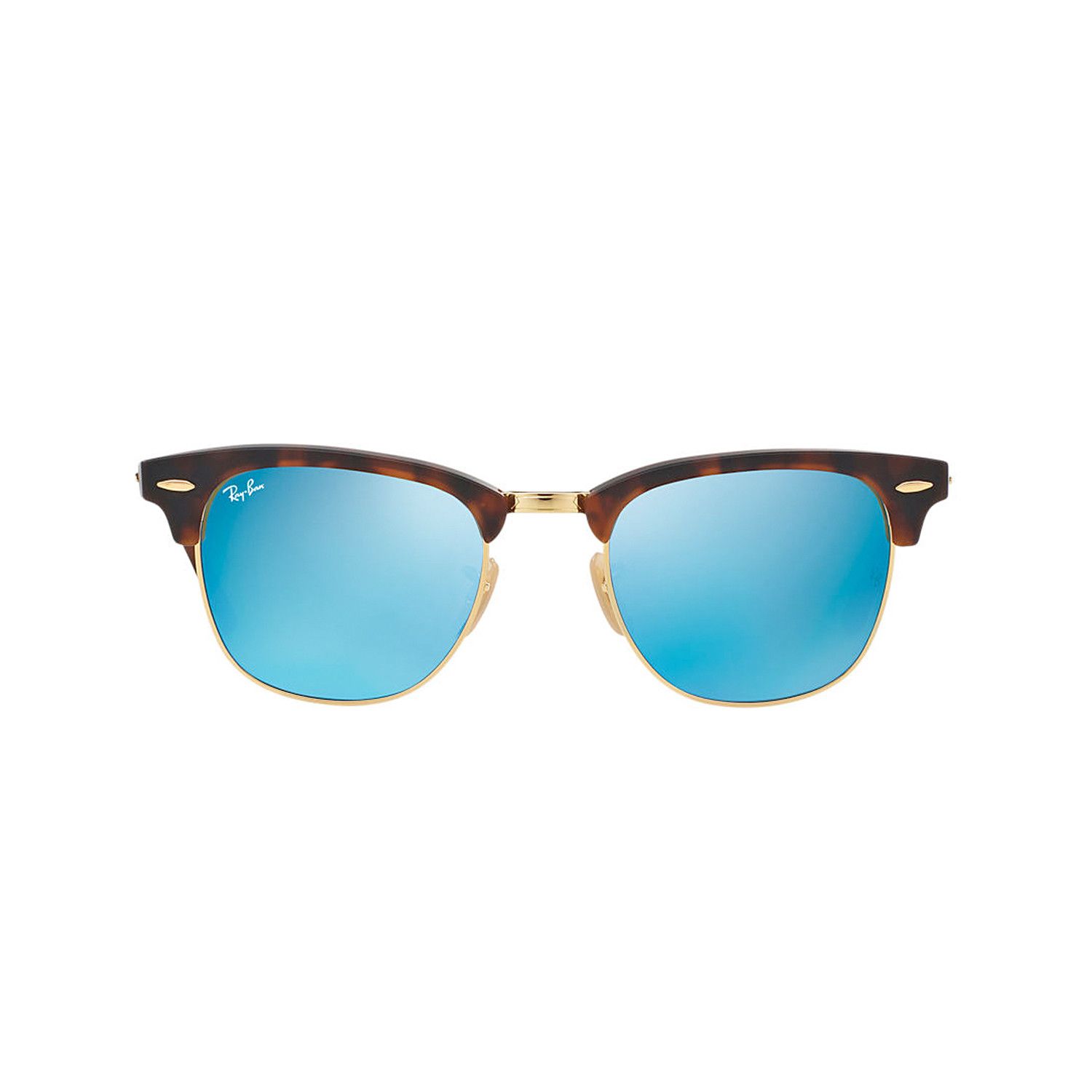 Cartier Style Clubmaster Round 144 Blue Mirror detail 4