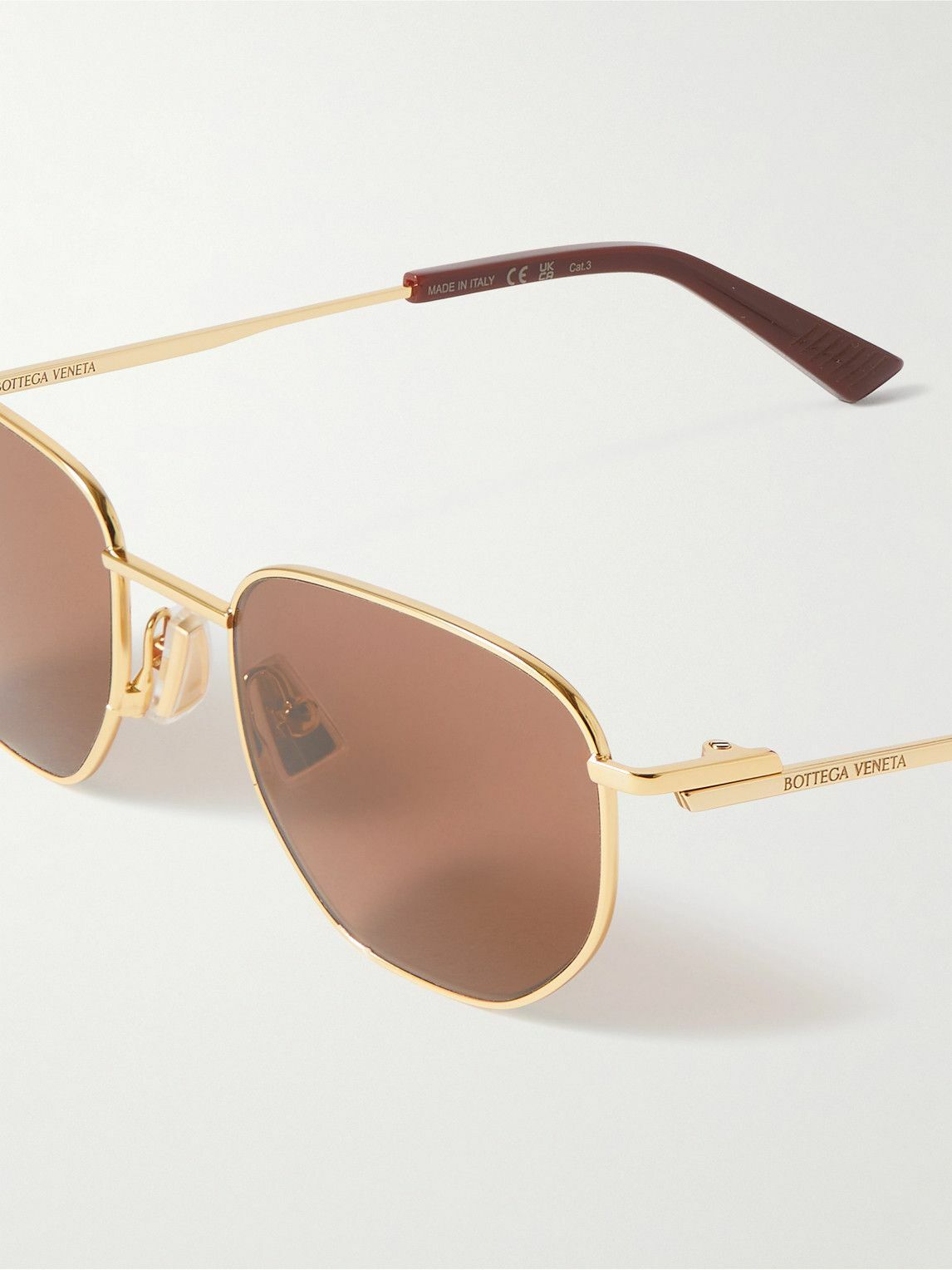 Bottega Style BV Round Metal Gold / Brown detail 3