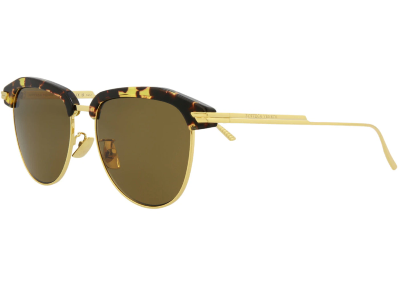 Bottega Style BV Round Metal Gold / Brown detail 4