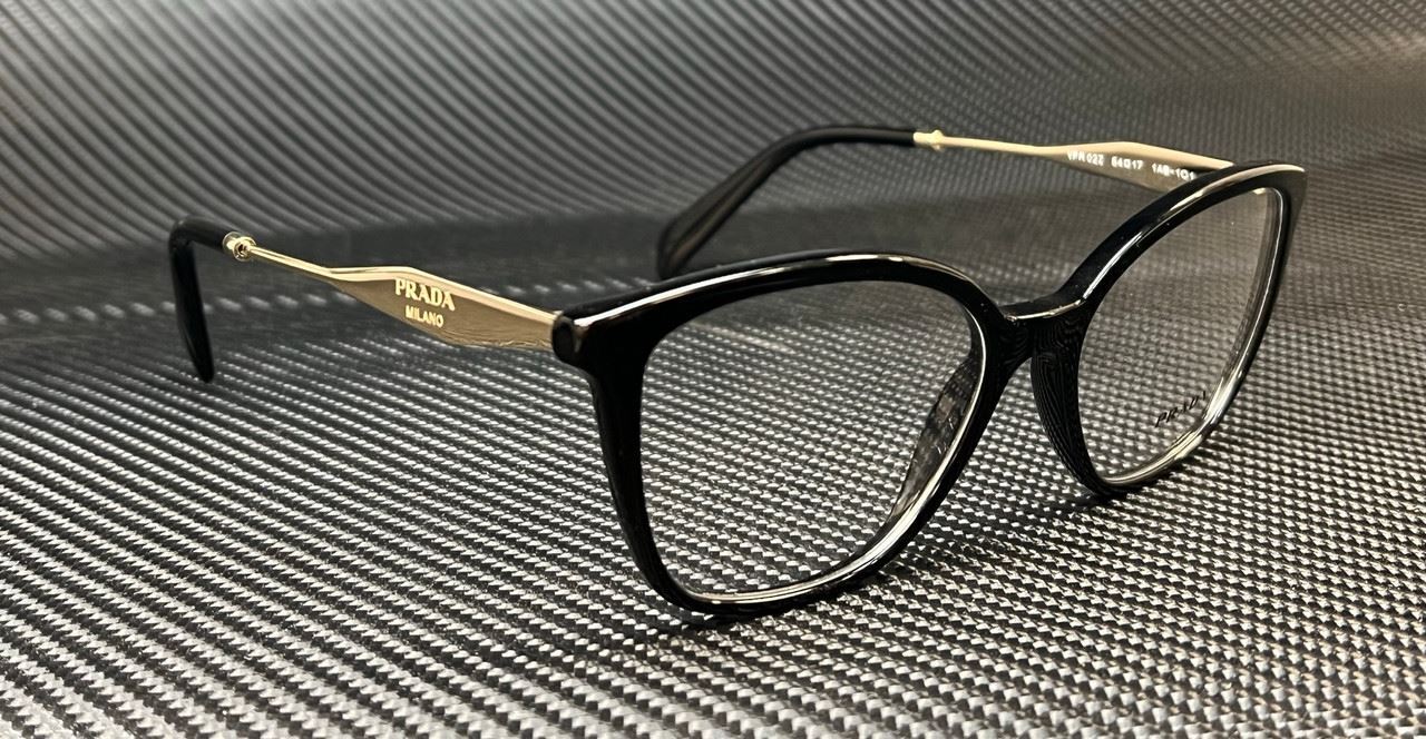 Prada Style Panto Frame 154 Black / Gold detail 3