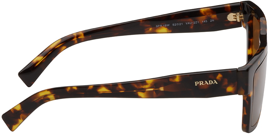 Prada Style Shield Sunglasses 155 Tortoise detail 4