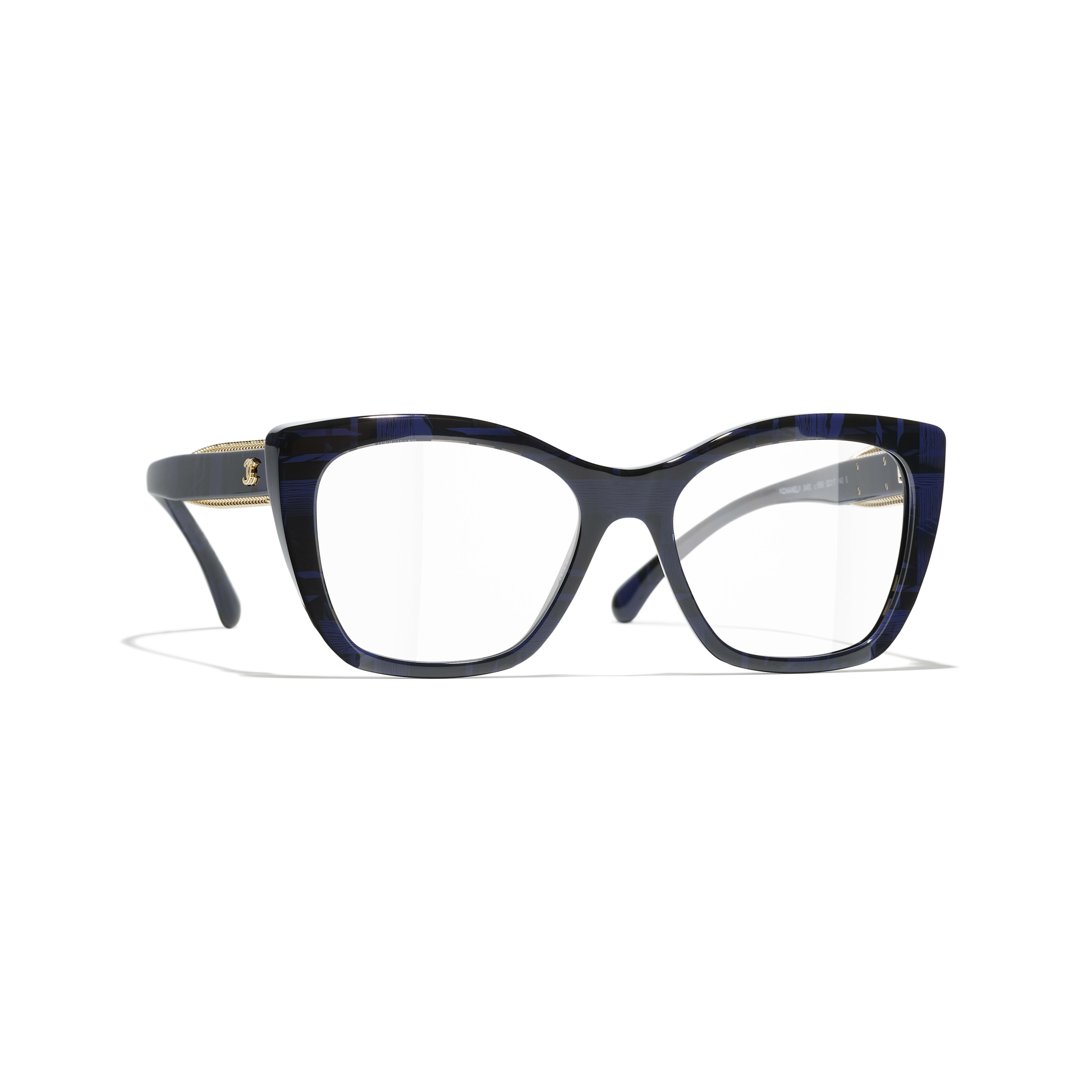 Chanel Style Cat-Eye Acetate 169 Blue Mirror detail 4