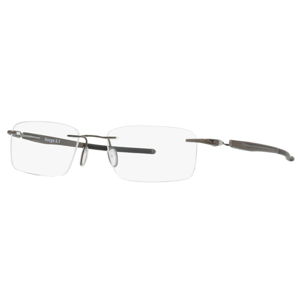 Oakley Style Rimless Rectangle 171 Amber Gradient detail 3